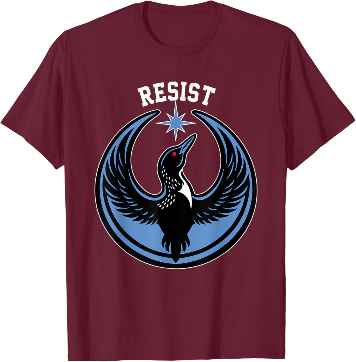 Resist Minnesota Rebel New State Flag T-Shirt - T-Shirt | Maroon