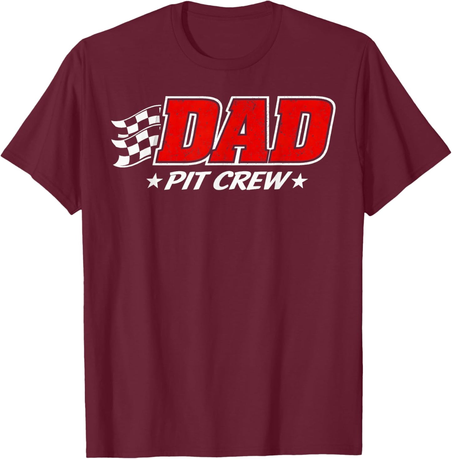Race Car Birthday Party Racing Family Matching Dad Pit Crew T-Shirt - T-Shirt | Maroon