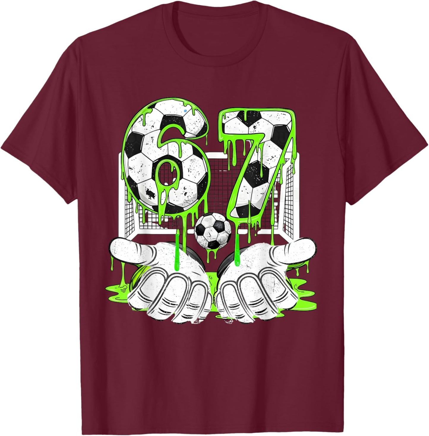 67 Soccer Drip Six Seven Soccer Drip Boys Youth Soccer T-Shirt - T-Shirt | Maroon