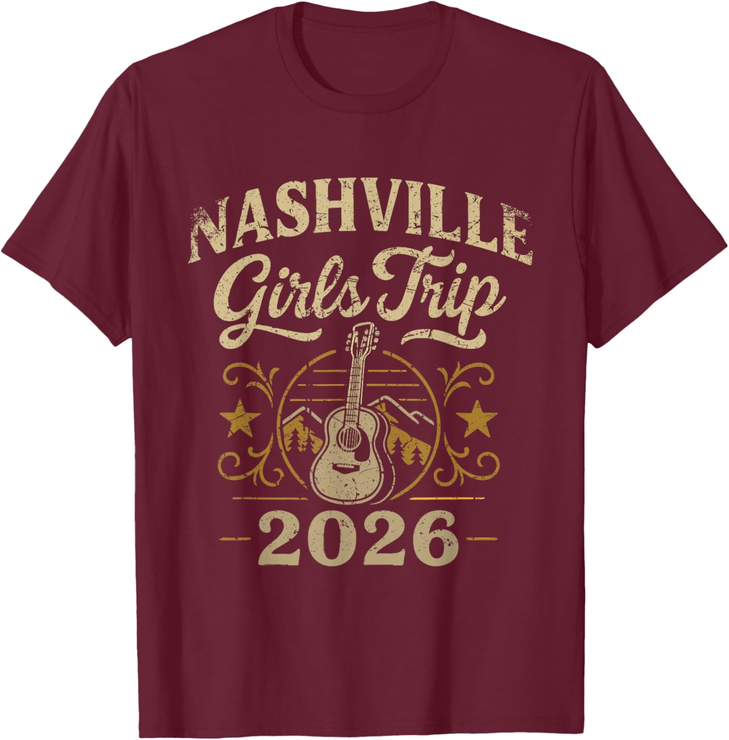 Girls Trip 2026 Nashville Music Friends Women's T-Shirt - T-Shirt | Maroon