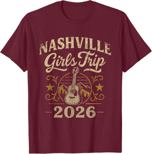 Girls Trip 2026 Nashville Music Friends Women's T-Shirt - T-Shirt | Maroon