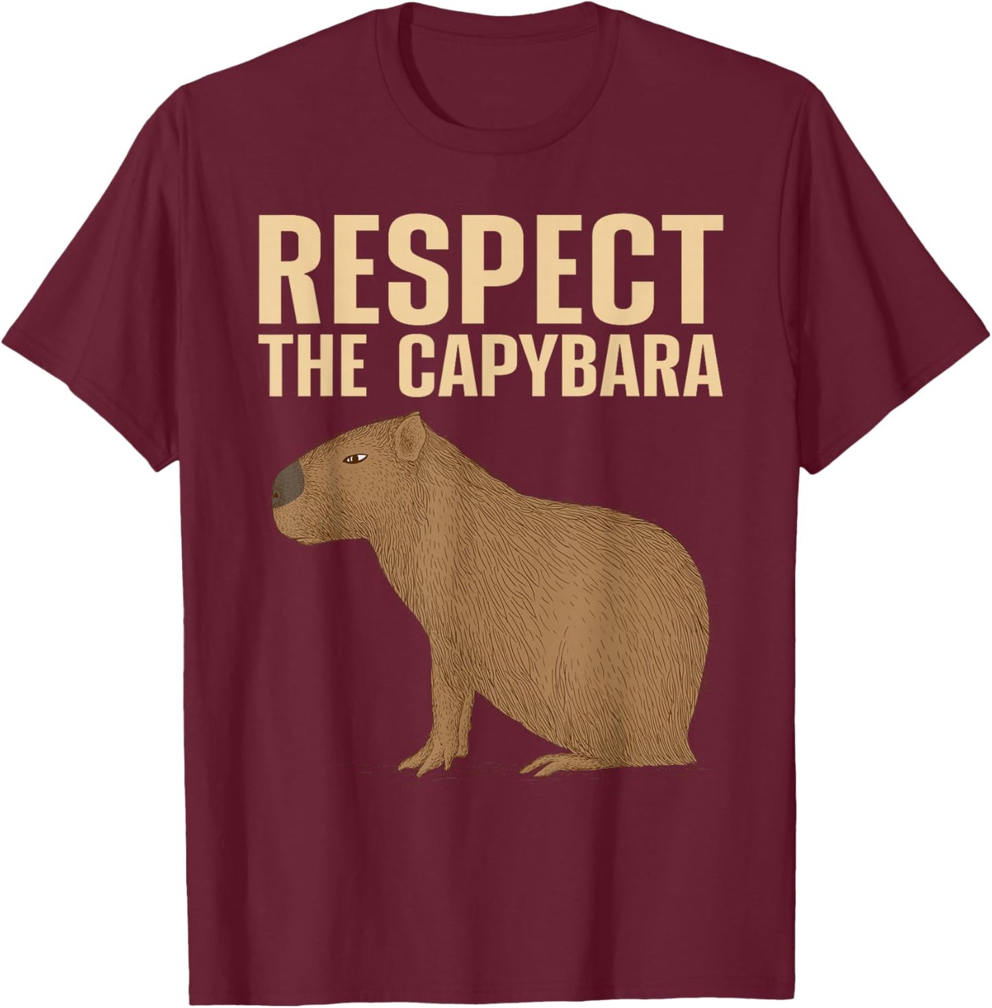 Cool Capybara Art Women Kids Rodent Capybara Lover T-Shirt - T-Shirt | Maroon