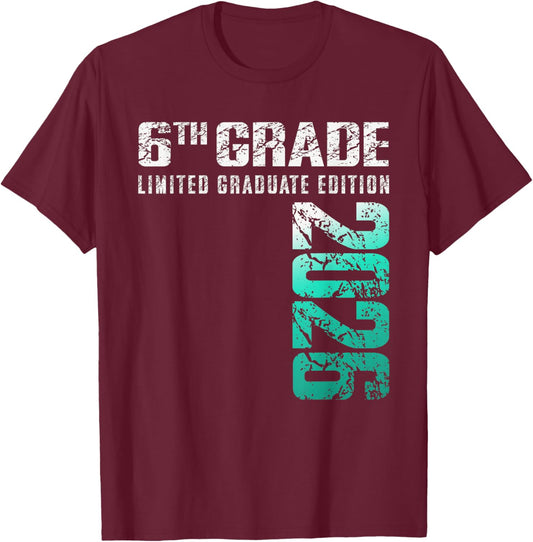 6th Grade Graduation Class of 2026 T-Shirt - T-Shirt | Maroon