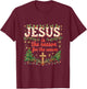 Jesus is The Reason for Season Xmas Christian Christmas T-Shirt - T-Shirt | Maroon