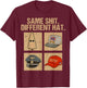Same Shit Different Hat Retro Vintage Funny Women T-Shirt - T-Shirt | Maroon
