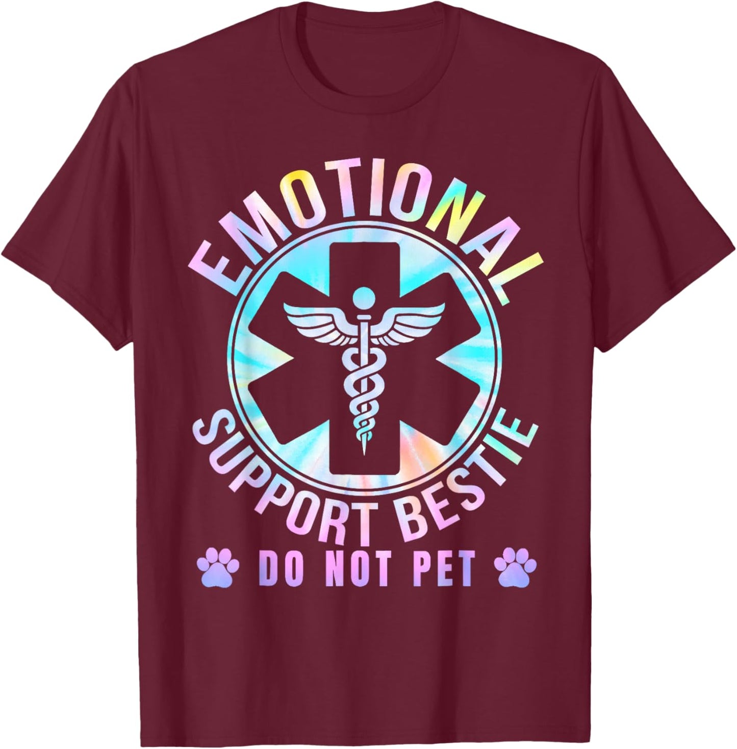 Do Not Pet Emotional Support Bestie Best Friend Matching BFF T-Shirt - T-Shirt | Maroon