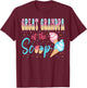 Great Grandpa of The Scoop Ice Cream Gender Reveal Party T-Shirt - T-Shirt | Maroon