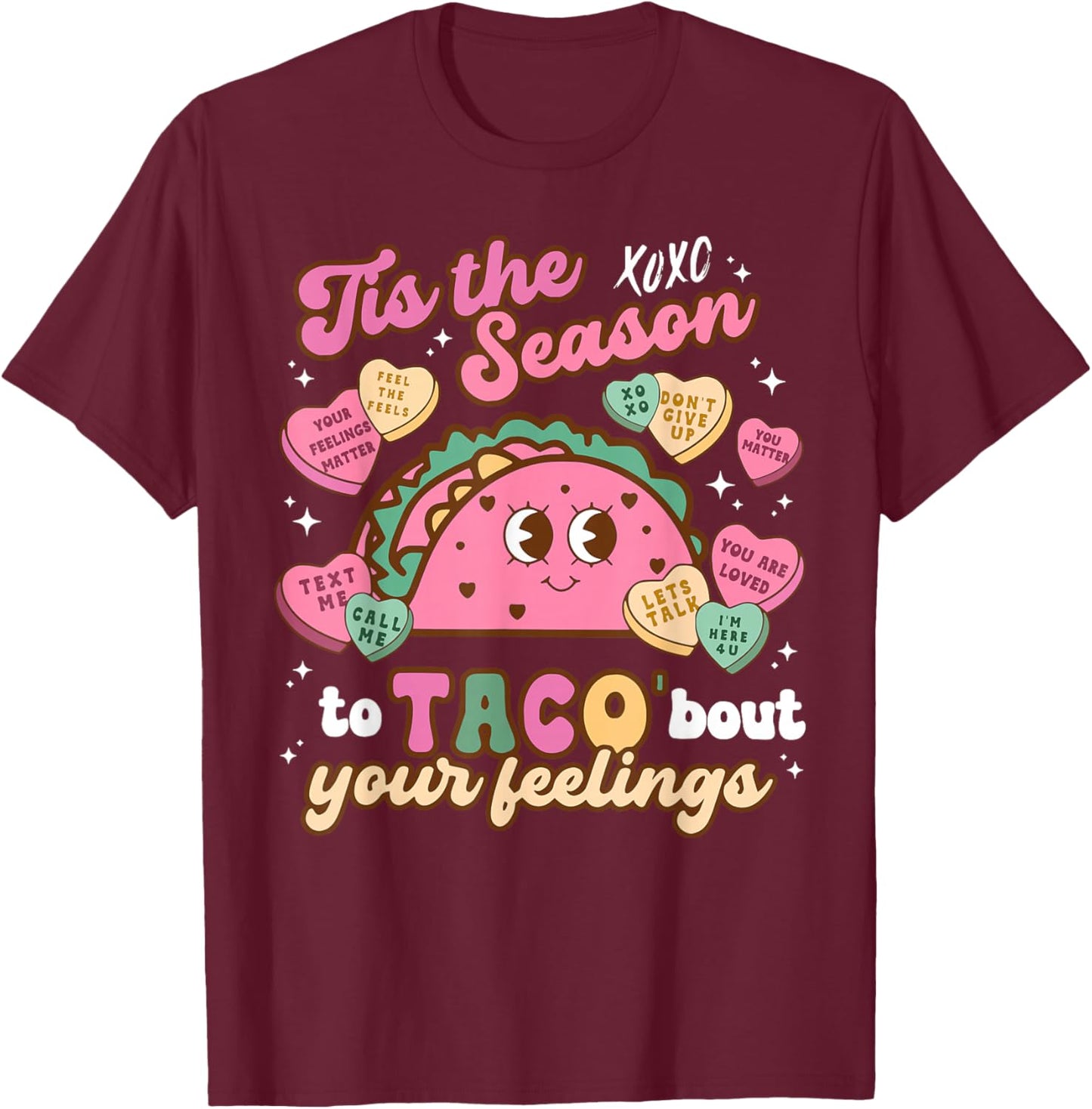 Valentines Mental Health School Psychologist School Psych T-Shirt - T-Shirt | Maroon