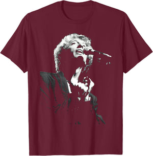 Robin Gibb Bee Gees One for All World Tour 1989 T-Shirt - T-Shirt | Maroon