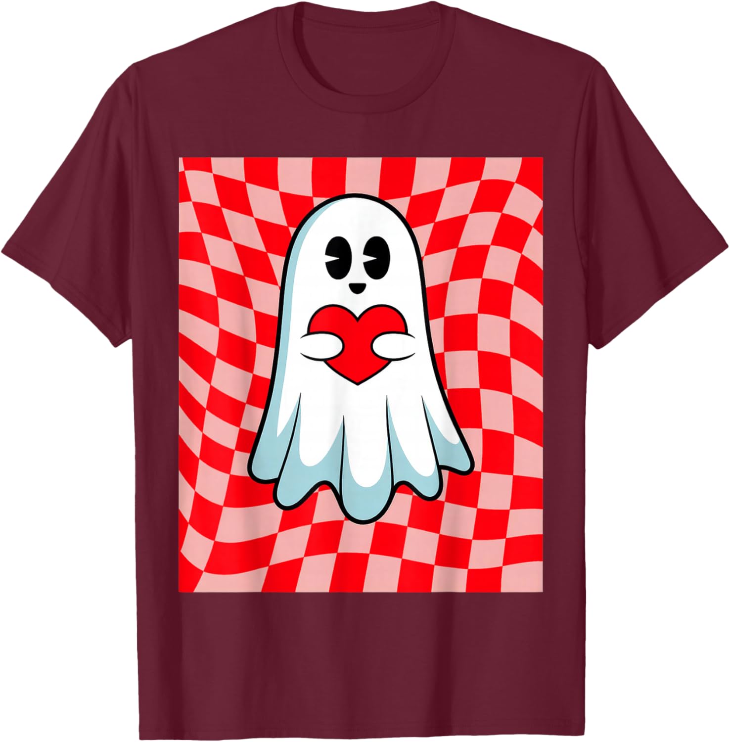 Valentine Ghost T-Shirt - T-Shirt | Maroon