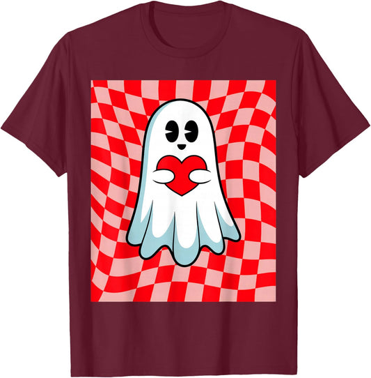 Valentine Ghost T-Shirt - T-Shirt | Maroon