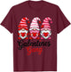 Galentines Gang Funny Valentine's Day Gnomes for Ladies T-Shirt - T-Shirt | Maroon