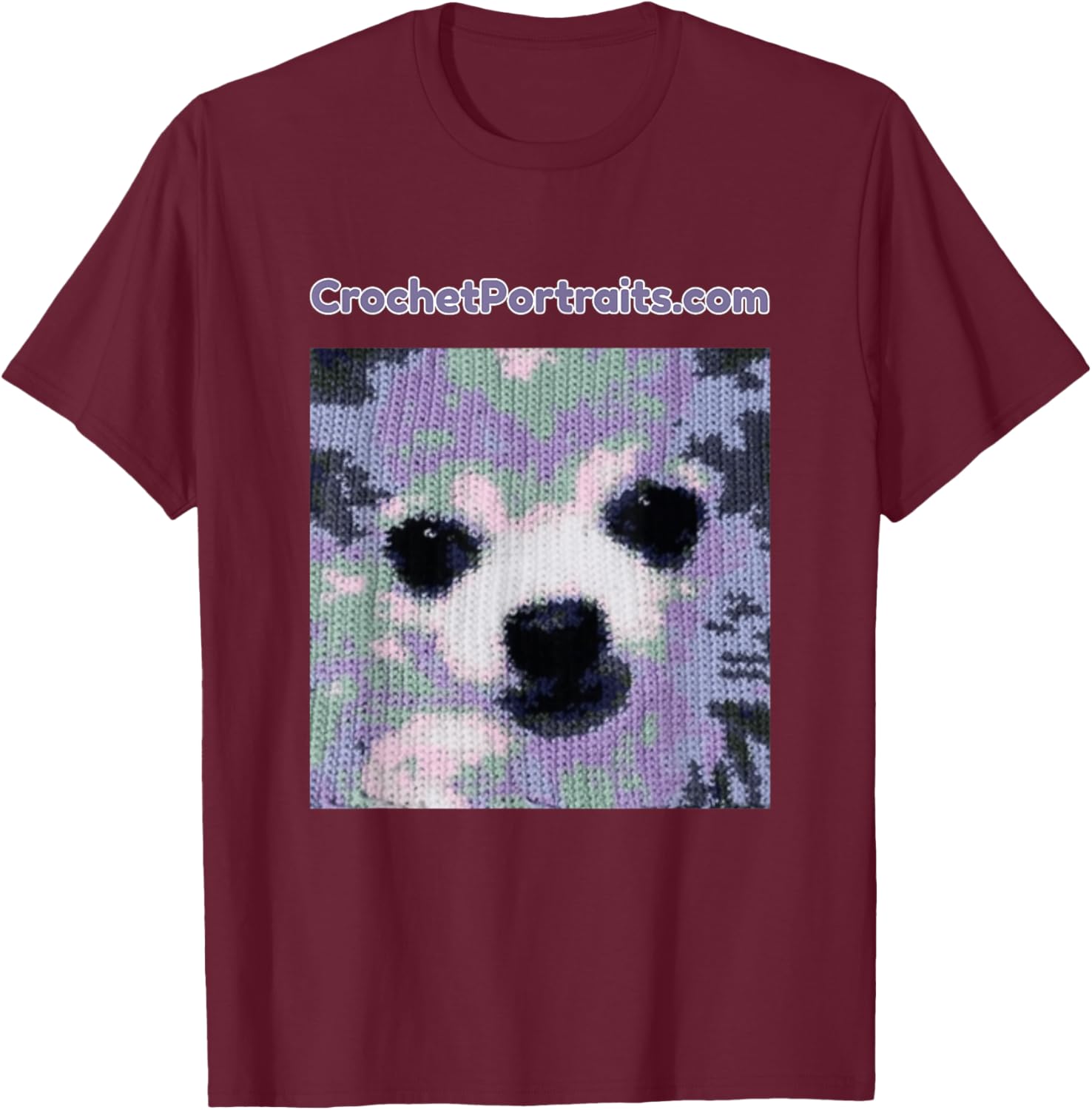 CrochetPortraits.com - Squeakers T-Shirt - T-Shirt | Maroon