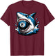 Lucky Shark 8 Ball Luck T-Shirt - T-Shirt | Maroon