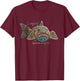 Lingcod Ophiodon elongatus Fish Species Fisherman Fishing T-Shirt - T-Shirt | Maroon