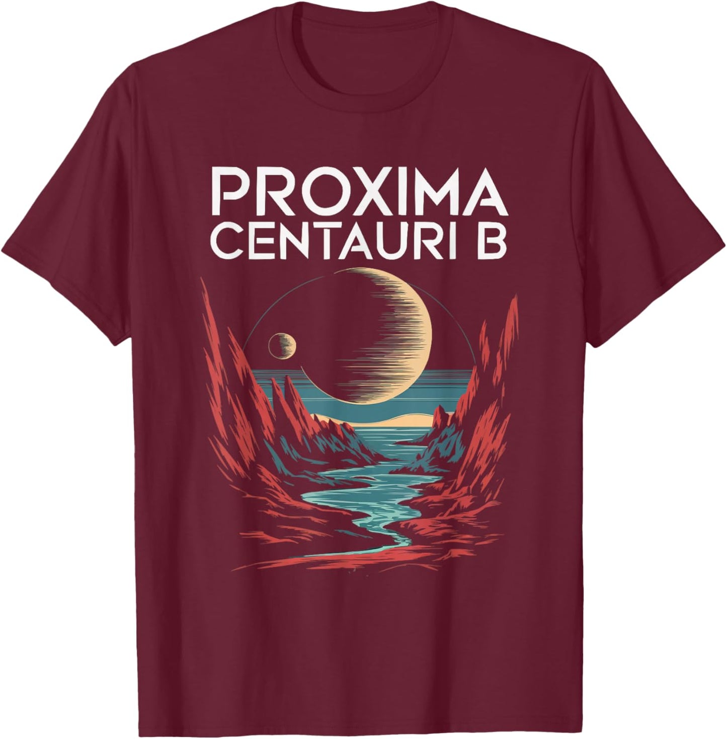 Exoplanet Universe Space Astronomer Astronomy T-Shirt - T-Shirt | Maroon