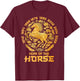 Chinese New Year 2026 Year of The Horse Lunar Golden Horse T-Shirt - T-Shirt | Maroon