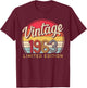 Limited Edition Retro Style 60's Born Vintage 1963 Birthday T-Shirt - T-Shirt | Maroon