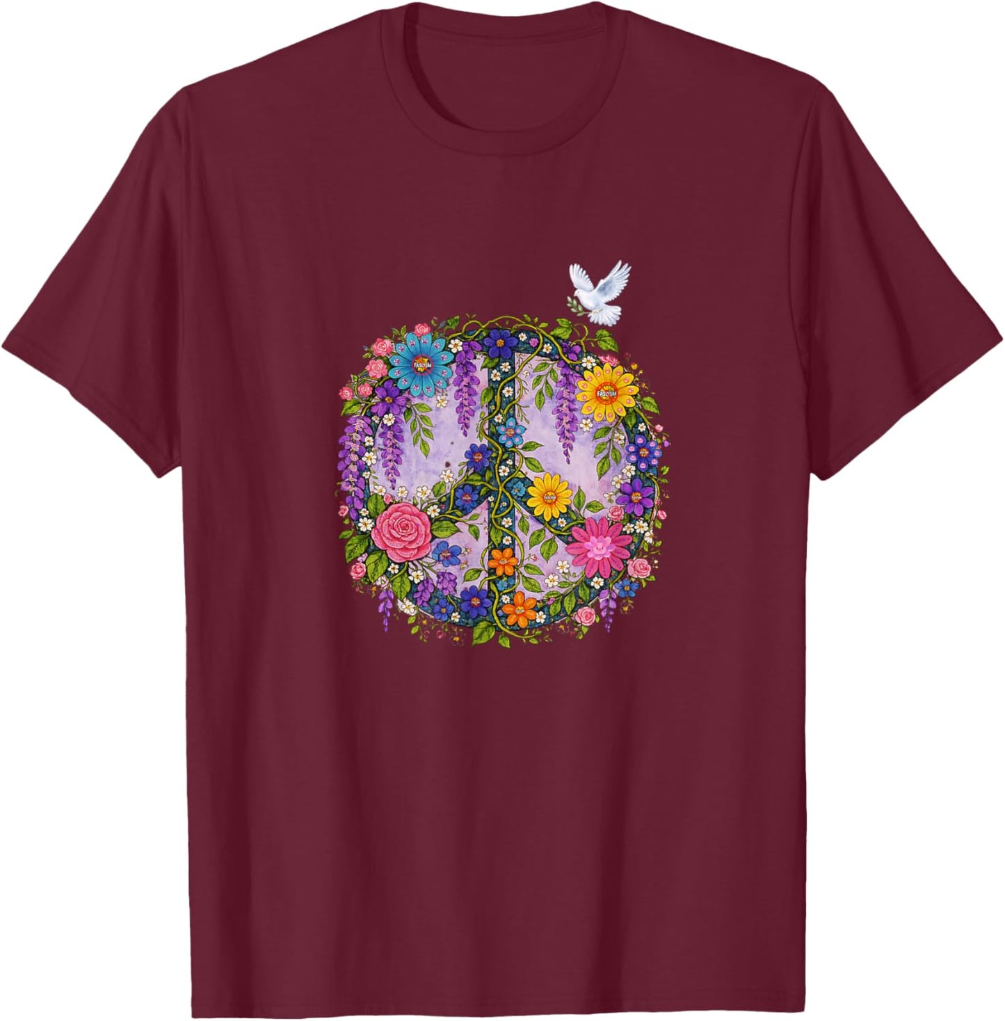 Peaceful Resistance T-Shirt - T-Shirt | Maroon