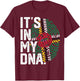 Dominica Roots Flag Fingerprint Graphic Patriotic T-Shirt - T-Shirt | Maroon