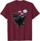 No Ice Please! Funny Anti-Ice Black Cat T-Shirt - T-Shirt | Maroon