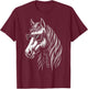 Girl Horse Sunglasses Horse Riding T-Shirt - T-Shirt | Maroon