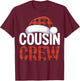 Plaid Hat Cousin Crew Family Christmas Celebration Fun T-Shirt - T-Shirt | Maroon