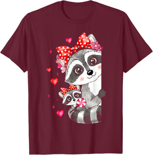 Raccoon Valentines Feral Trendy Sarcastic Humor Men Women T-Shirt - T-Shirt | Maroon