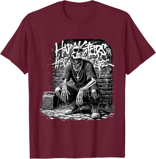 Chicano Cholo Graffiti Style Barrio Vibes T-Shirt - T-Shirt | Maroon