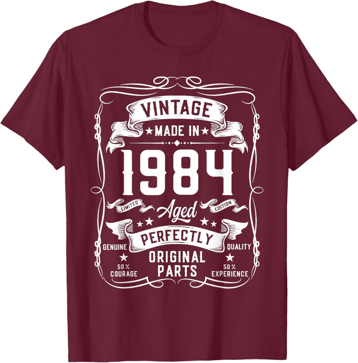 Vintage 1984 42yr 42nd Birthday Gifts 42 Years Old T-Shirt - T-Shirt | Maroon