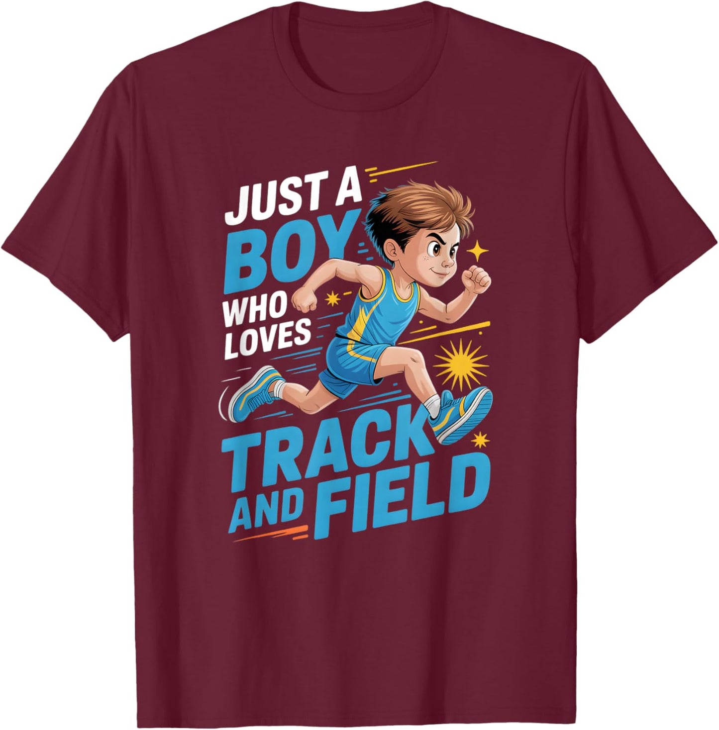 Boys Track and Field T-Shirt - T-Shirt | Maroon