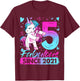 5th Birthday Shirt Girl 5 Year Old Gifts 5 Birthday Girl T-Shirt - T-Shirt | Maroon