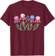 Iris Flower Bouquet Art Nature Outdoors T-Shirt - T-Shirt | Maroon