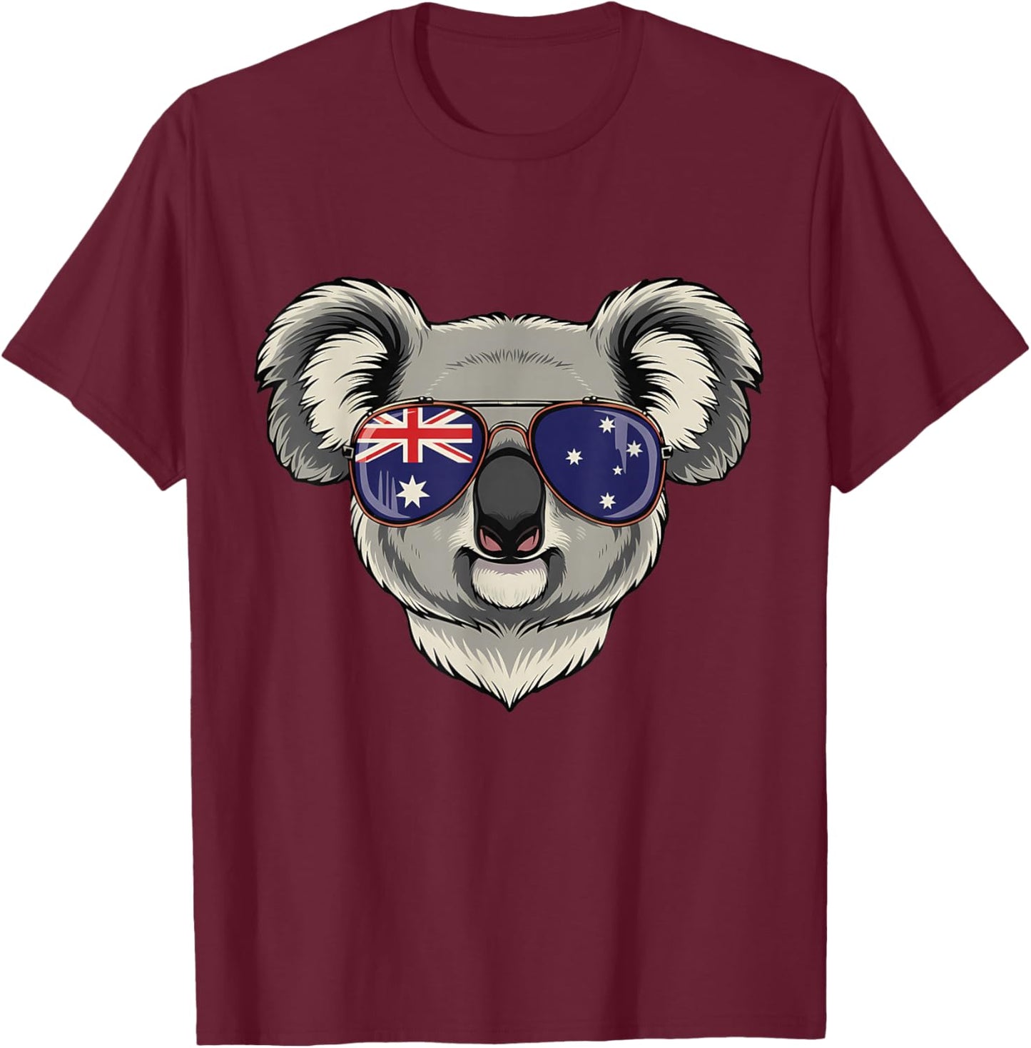 Australia Flag Australian Koala T-Shirt - T-Shirt | Maroon