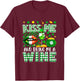 Kiss and Bring A Wine St. Patrick's Day Shamrocks Drinker T-Shirt - T-Shirt | Maroon