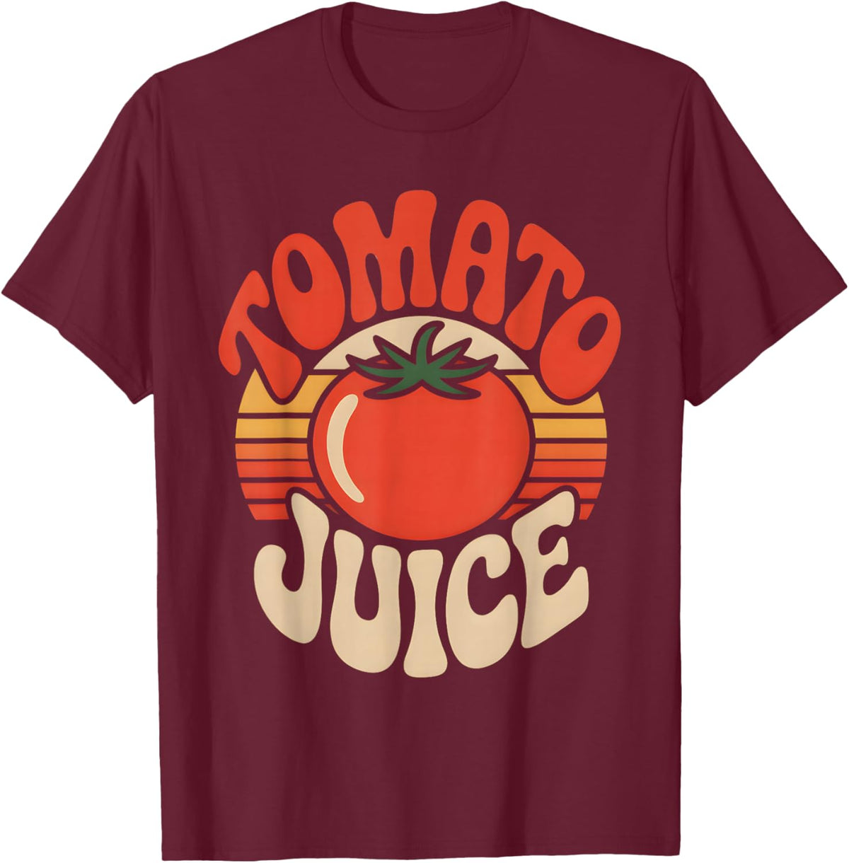 Retro Tomato Juice T-Shirt - T-Shirt | Maroon