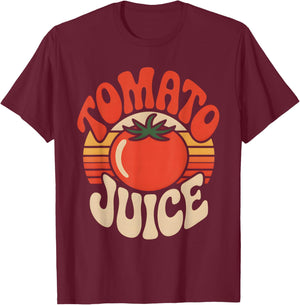 Retro Tomato Juice T-Shirt - T-Shirt | Maroon