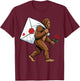 Funny Bigfoot Heart Love Valentines Day Boys Men T-Shirt - T-Shirt | Maroon