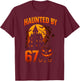 Funny 67 Meme Halloween Haunted Spooky Six Seven Pumpkin T-Shirt - T-Shirt | Maroon
