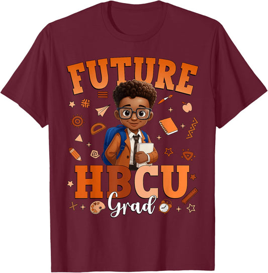 Future HBCU Grad Black Boy Graduation HBCU Black History Kid T-Shirt - T-Shirt | Maroon
