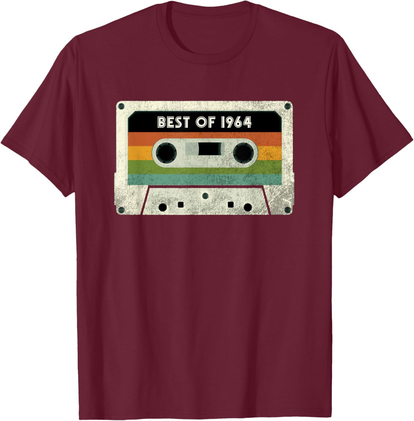 62th Birthday Gift 62 Years Old Men Women Retro Vintage 1964 T-Shirt - T-Shirt | Maroon