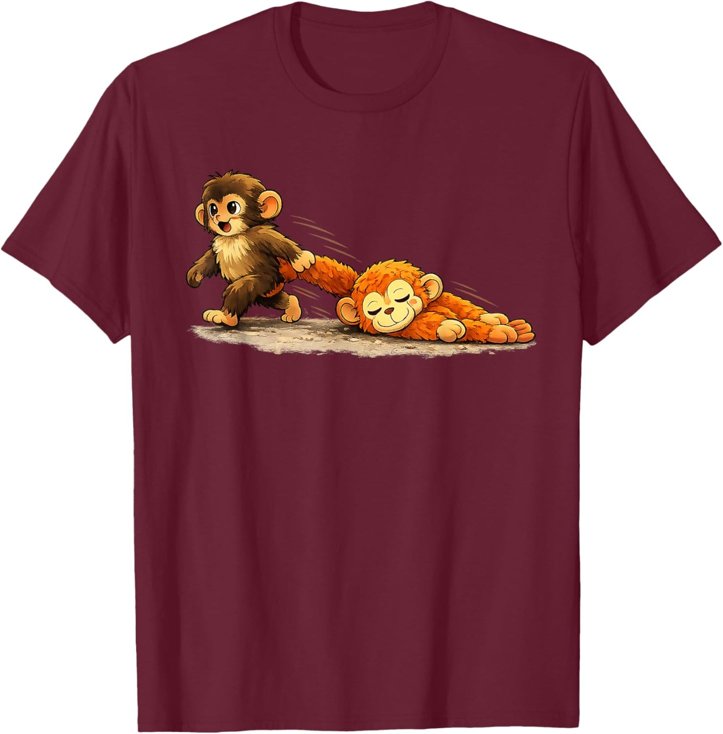 Monkey Punch Baby Graphic Little Punch Big Love T-Shirt - T-Shirt | Maroon