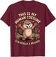 This is My Human Costume I'm Really A Beaver Halloween T-Shirt - T-Shirt | Maroon