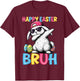 Funny Dabbing Bunny Happy Easter Sunglasses Men Women Kids T-Shirt - T-Shirt | Maroon