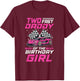 Two Fast Daddy of The Birthday Girl Racing Family Pit Crew T-Shirt - T-Shirt | Maroon