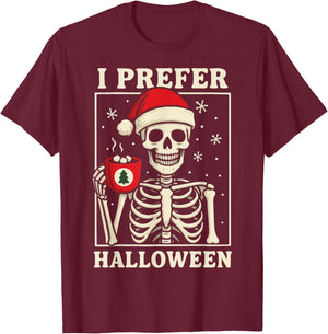 I Prefer Halloween T-Shirt - T-Shirt | Maroon