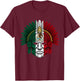Mexico Flag Mexican Pride Mexican Roots Mexican Flag T-Shirt - T-Shirt | Maroon