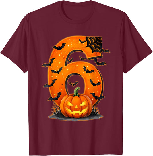 Funny 67 Six Seven Meme Couple Matching Halloween Costume T-Shirt - T-Shirt | Maroon