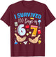 100 Days of School Teacher Boy Kid I Survived 100 Days of 67 T-Shirt - T-Shirt | Maroon