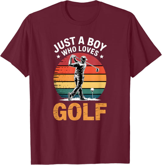 Boys Golf T-Shirt - T-Shirt | Maroon